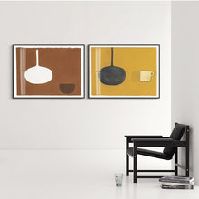 Yellow and Green Still Life Abstract Painting