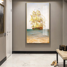 Vertical Sailing Wall Painting