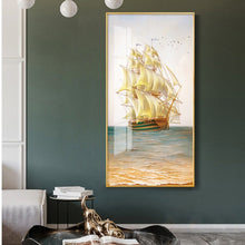 Vertical Sailing Wall Painting