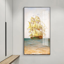 Vertical Sailing Wall Painting