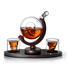Skull wine decanter / glasses .