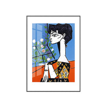 Red Blue Distorted Figure Painting