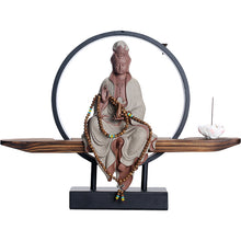 Guanyin Buddha ceramic incense decoration | buddha decor - Decorfur