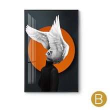 Postmodern bird figure painting