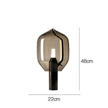 Pointed Glass Black Base Table Lamp | light - Decorfur