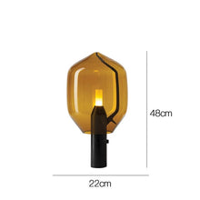 Pointed Glass Black Base Table Lamp | light - Decorfur