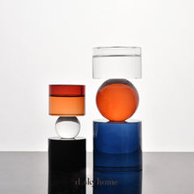 Mosaic Crystal Glass Candlestick