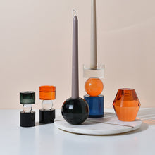 Mosaic Crystal Glass Candlestick
