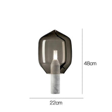 Pointed Glass Black Base Table Lamp | light - Decorfur