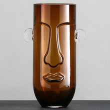 Three-dimensional Face Glass Vase