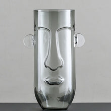 Three-dimensional Face Glass Vase