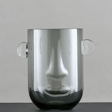 Three-dimensional Face Glass Vase