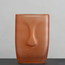 Three-dimensional Face Glass Vase