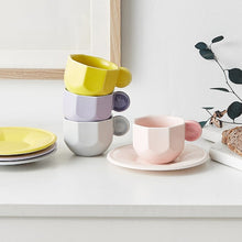 Pastel Solid Handle Coffee Mug (set of 2)