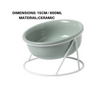 Double Food Bowl With Stand