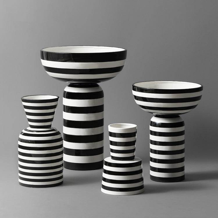 Zebra Large Mouth Vase Decorfur