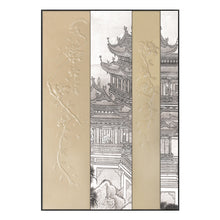 Chinese Style Leather Embossed Painting
