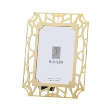 Golden Geometric Metal Photo Frame