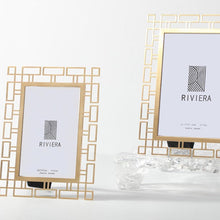 Golden Geometric Metal Photo Frame