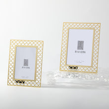 Golden Geometric Metal Photo Frame