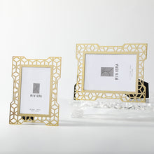 Golden Geometric Metal Photo Frame