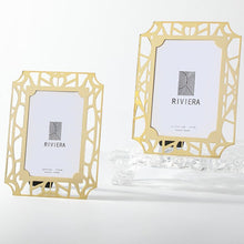 Golden Geometric Metal Photo Frame