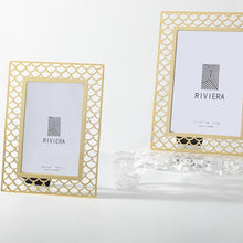 Golden Geometric Metal Photo Frame