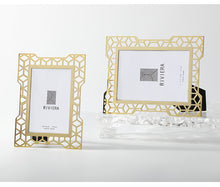 Golden Geometric Metal Photo Frame