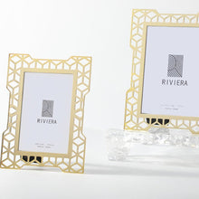 Golden Geometric Metal Photo Frame
