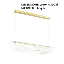 Abstract Glass Long Chandelier