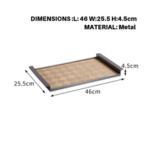 Metal and Wooden Tray