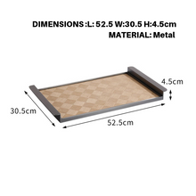 Metal and Wooden Tray