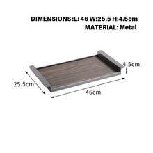 Metal and Wooden Tray