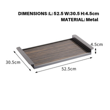 Metal and Wooden Tray
