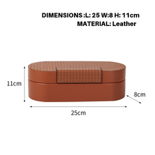 Orange Leather Jewelry Storage Box