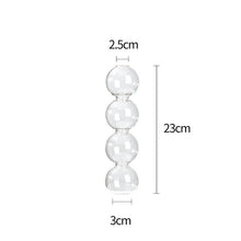Triple Bead Glass Vase