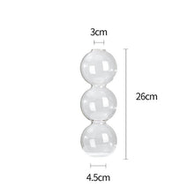 Triple Bead Glass Vase