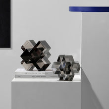 Three Dimensional Geometric Crystal Cross Bookend | bookend - Decorfur