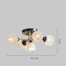 Ribbed Glass Bean Chandelier