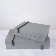 Beige and Grey Leather Patterned Jewelry Box | JEWELLERY BOXES - Decorfur
