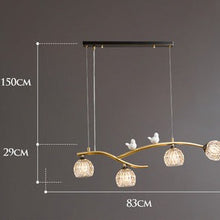Ribbed Glass Bean Chandelier