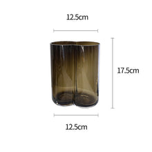 Double Cylindrical Transparent Vase