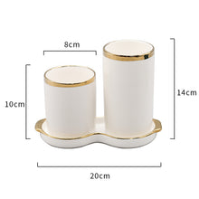 Tube Shaped Golden Liner Spoon Stand