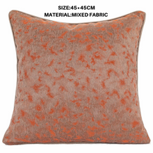 Bright Orange  Jacquard Pillow Covers (Set of 2)