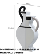 Tow Ear Orange White Vase