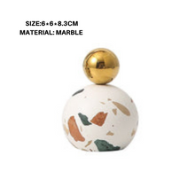 Wabi Sabi Marble and Golden Ball Paper Weight