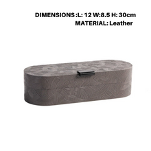 Brush Patterned Grey Storage Boxes