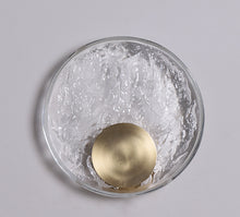 Crystal and Metal Circular Wall Light