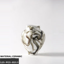 Brushed Brown White Vase