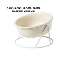 Double Food Bowl With Stand